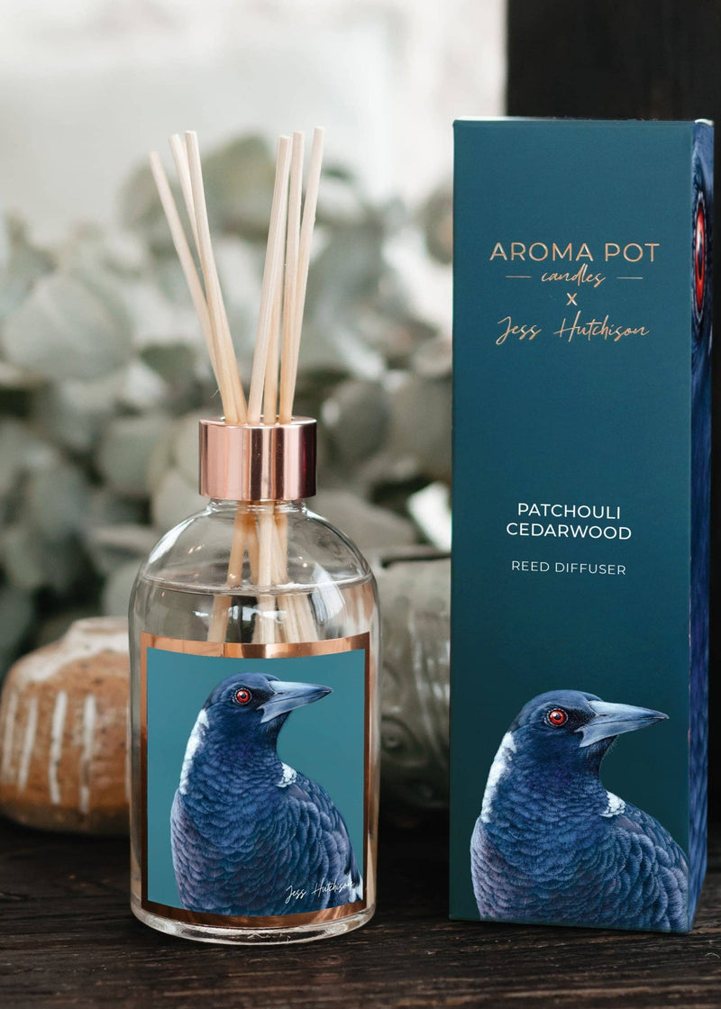 Aroma Pot - Australian artist reed diffuser | Patchouli Cedarwood | 200ml
