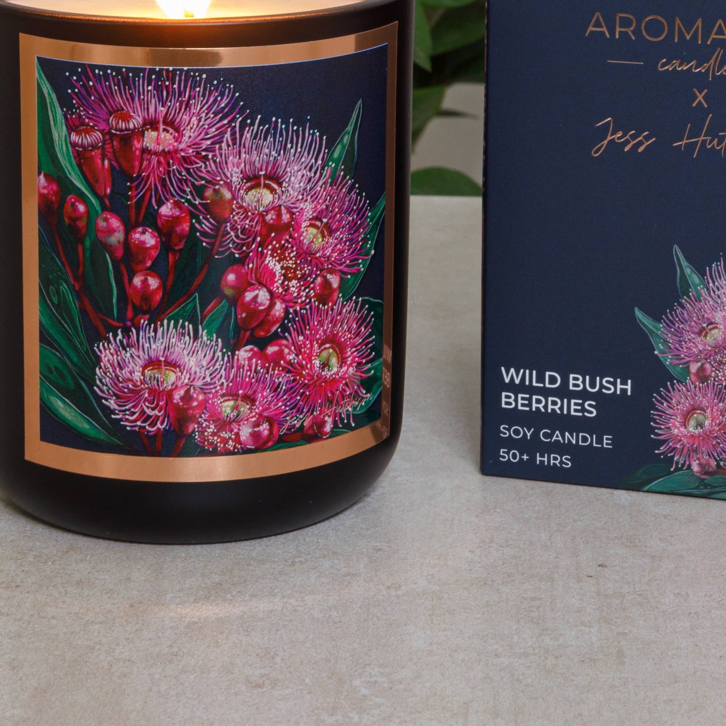 Aroma Pot - 50+hrs Australian artist soy candle - Wild Bush Berries