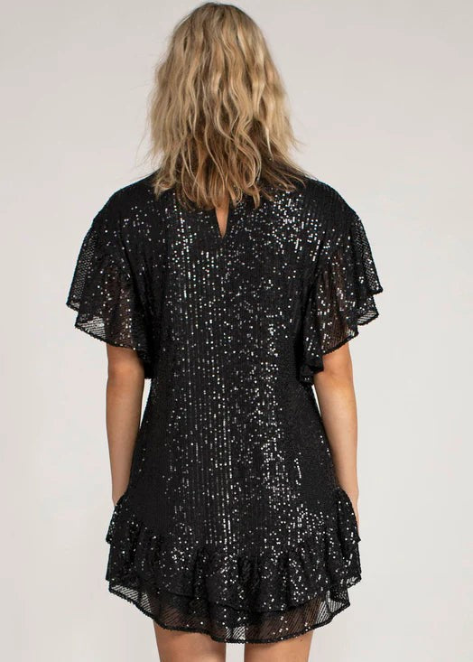 Hereafter Sequin Dress - Black