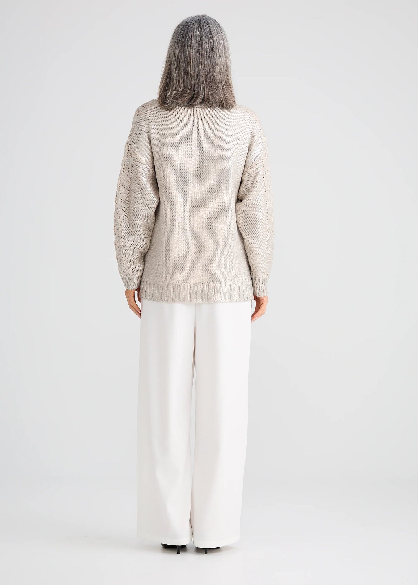Satellite Knit - Sand Metallic