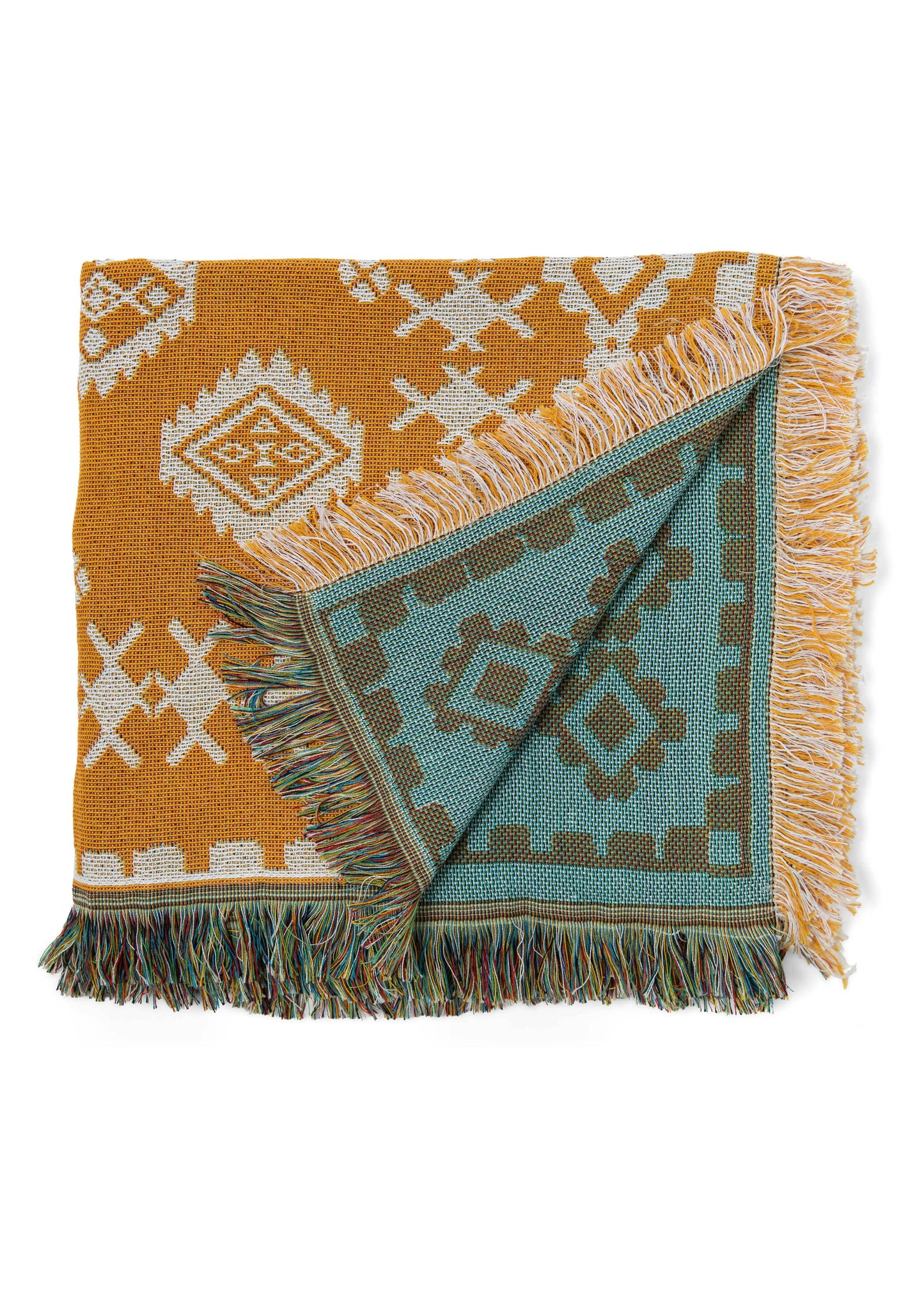 HENDEER - 'Good Day Sunshine' Woven Picnic Rug/Throw: Regular 130x160cm