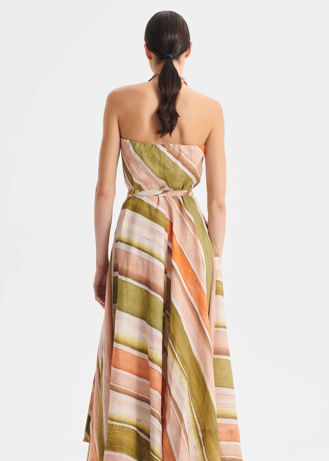 Ronni Linen Halter Dress - Print