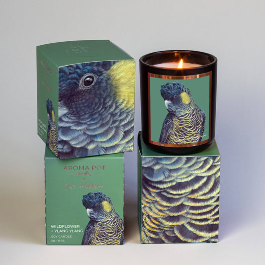 Aroma Pot - Australian artist soy candle | Wildflower + Ylang Ylang | 50+hrs
