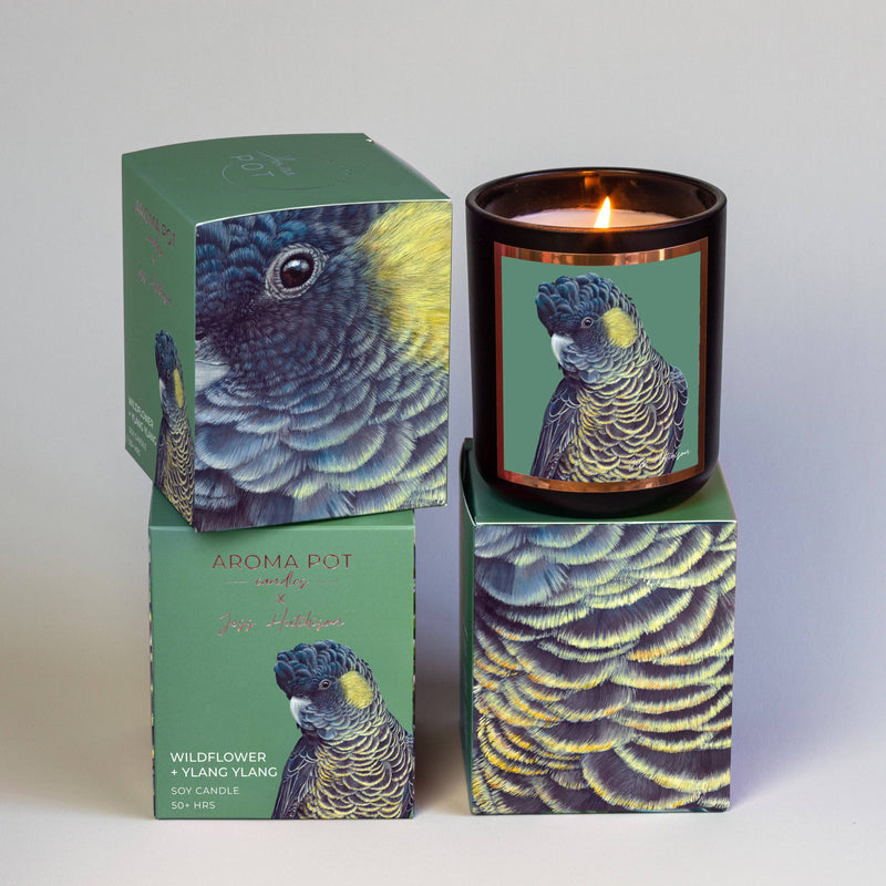 Aroma Pot - Australian artist soy candle | Wildflower + Ylang Ylang | 50+hrs