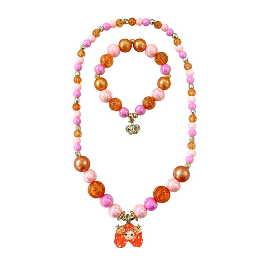 Pink Poppy - Emma Memma Necklace and Bracelet Set - (Pack Size: 6)