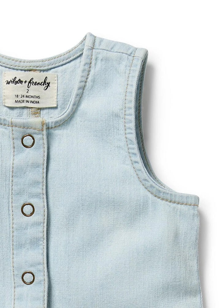 Organic Denim Jumpsuit - Denim