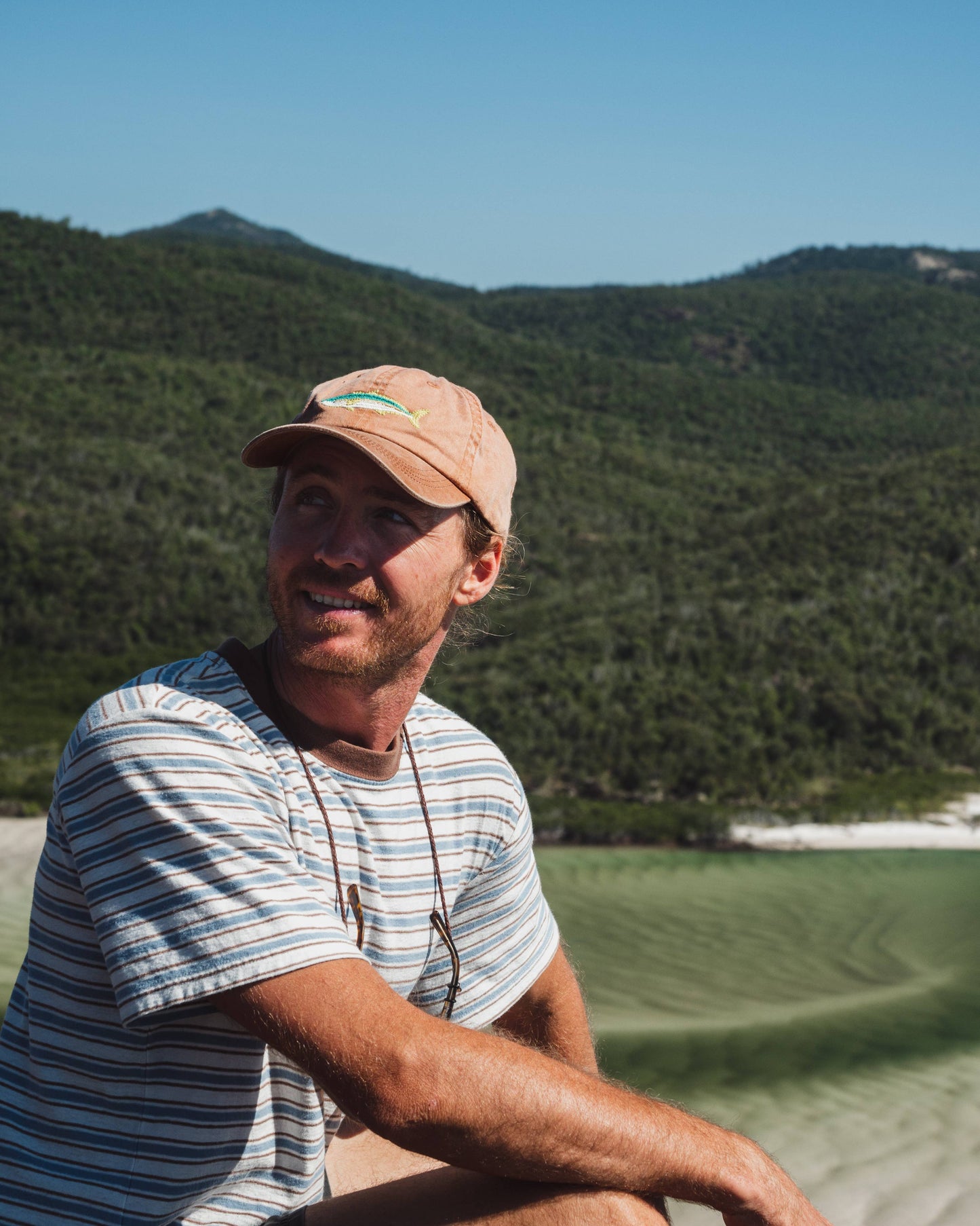 Pallion Point - Kingfish Fish Lid | Cotton Dad Cap in Rust