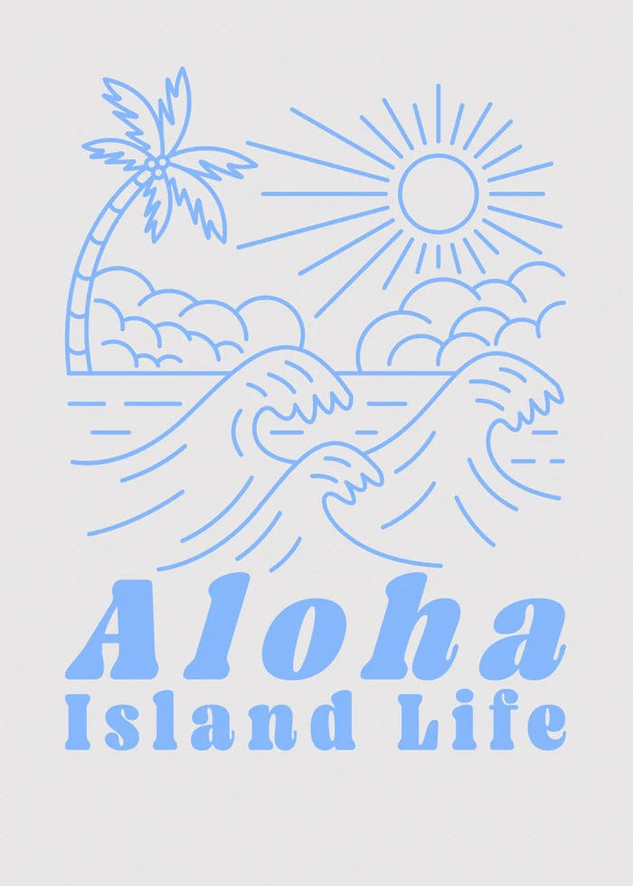 Island Life Tee - Silver Marle