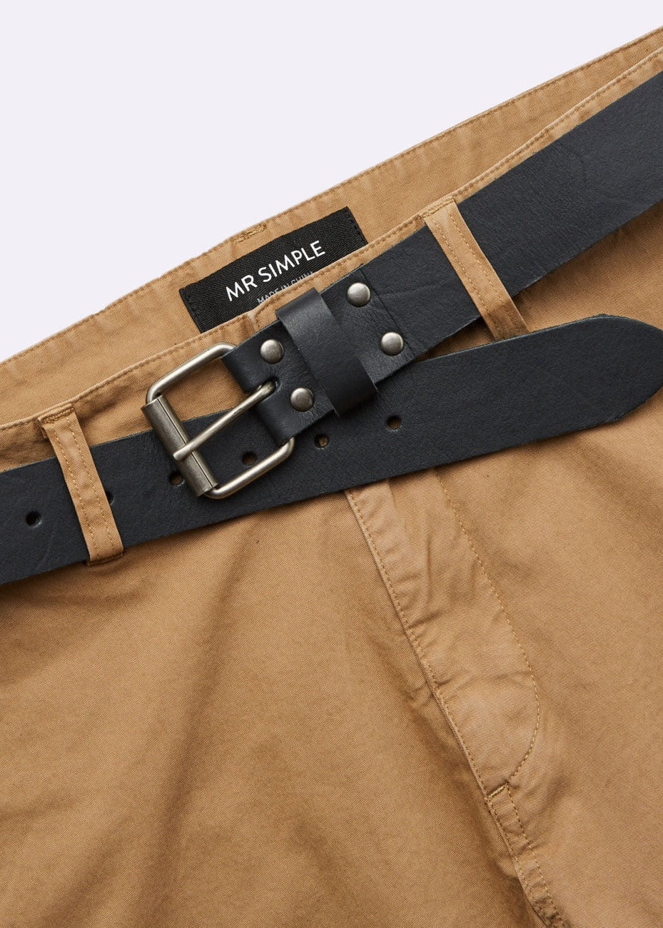 Simple Leather Belt - Black