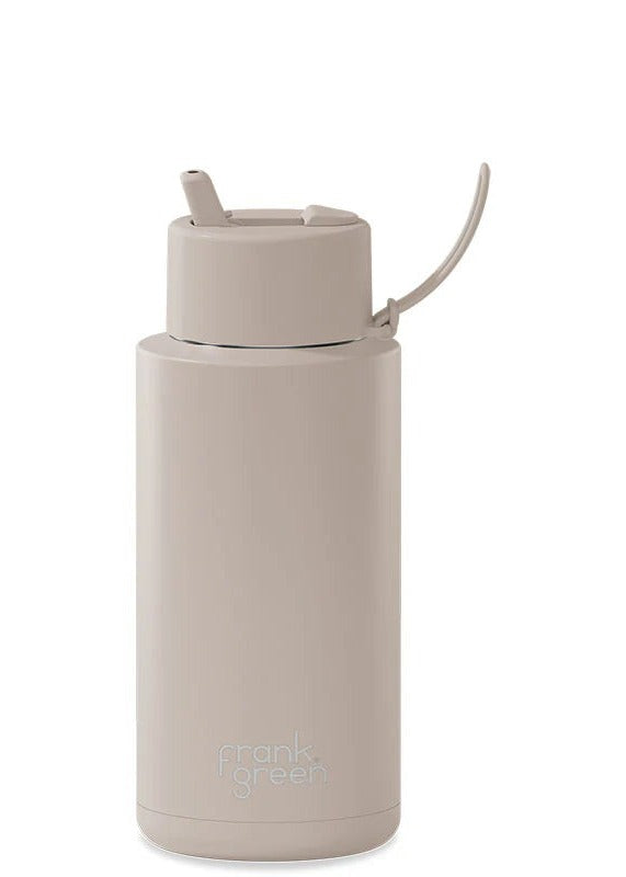 Stainless Steel Ceramic Reusable Bottle Moon Dust with Flip Straw Lid