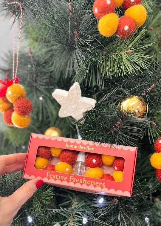 Festive Fresheners - POLKA DOTS - Reusable Scented Ornaments