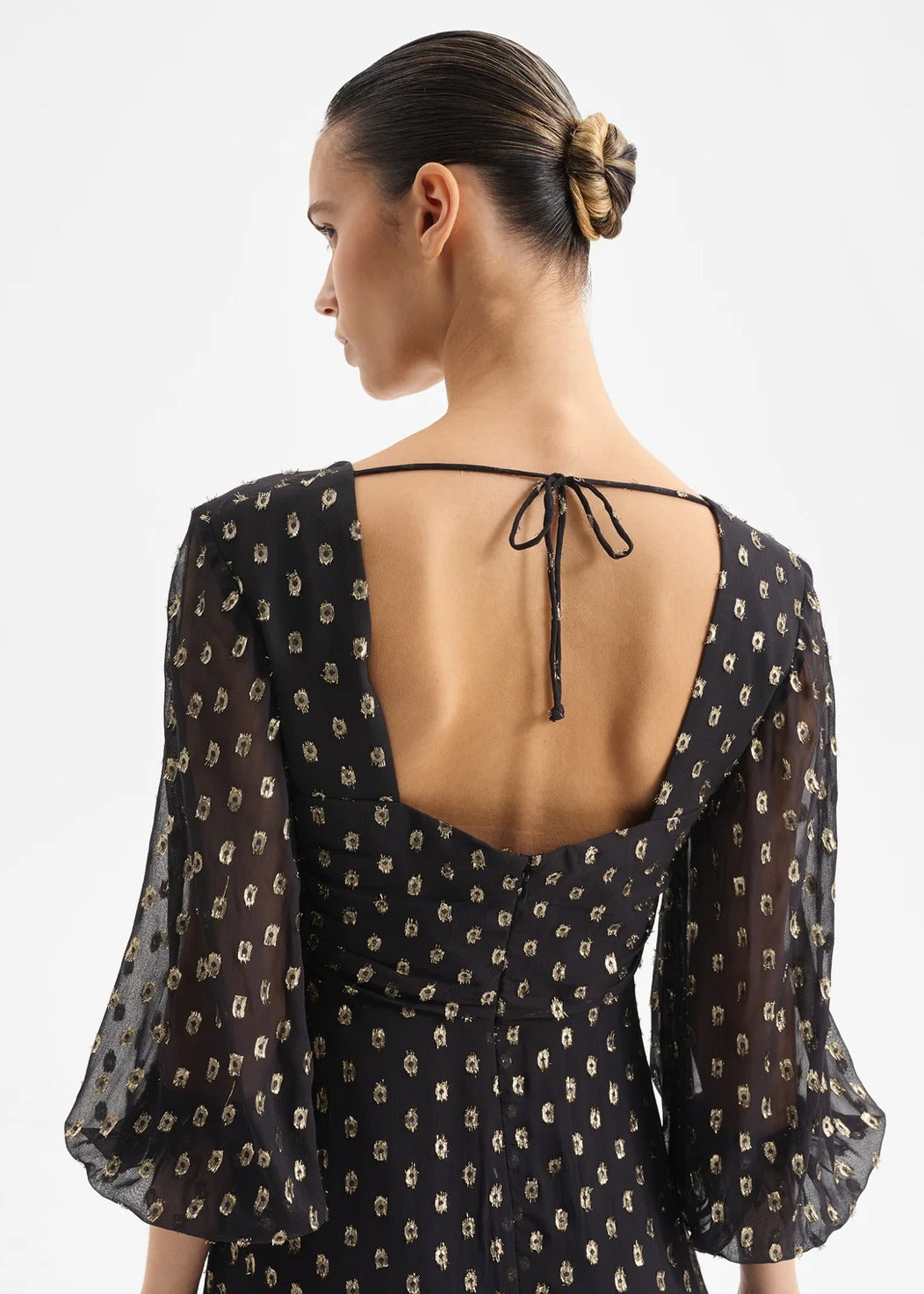 Cecile Midi Dress - Black