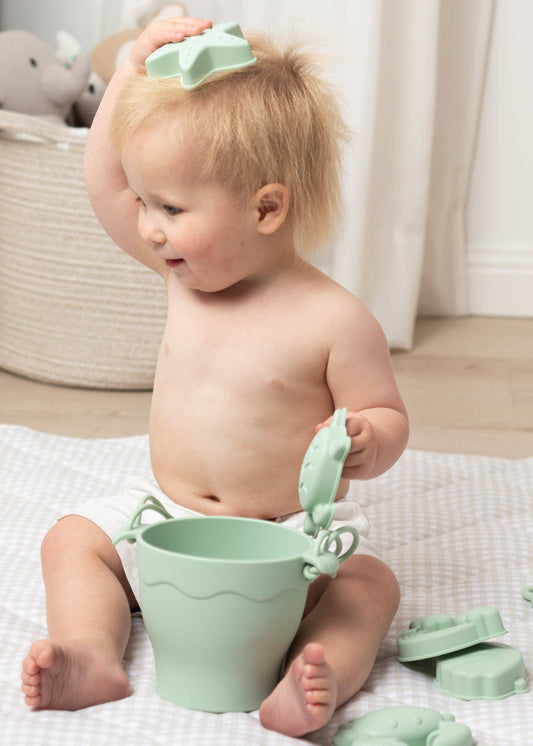 8pc Silicone Bucket Set - Light Sage