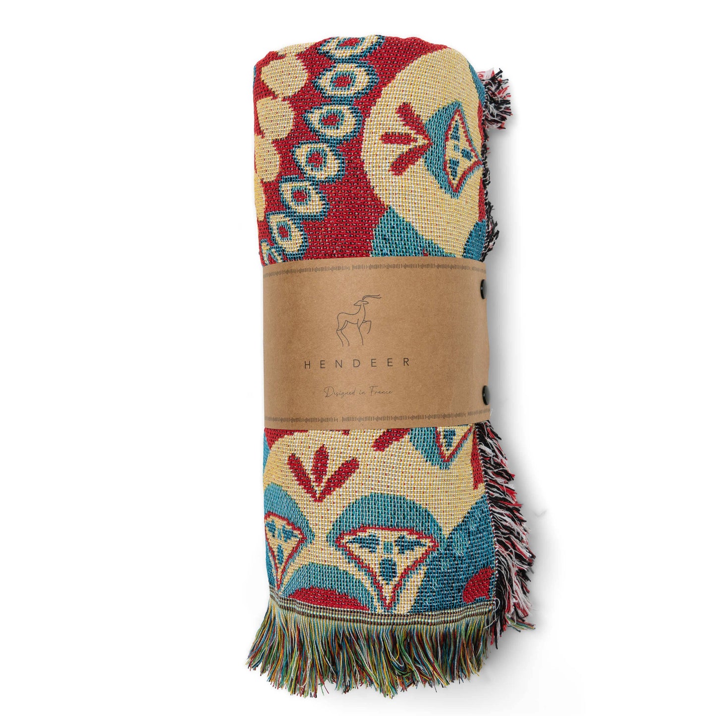 HENDEER - 'You'll Be Mine' Woven Picnic Rug/Throw: Large 170x200cm