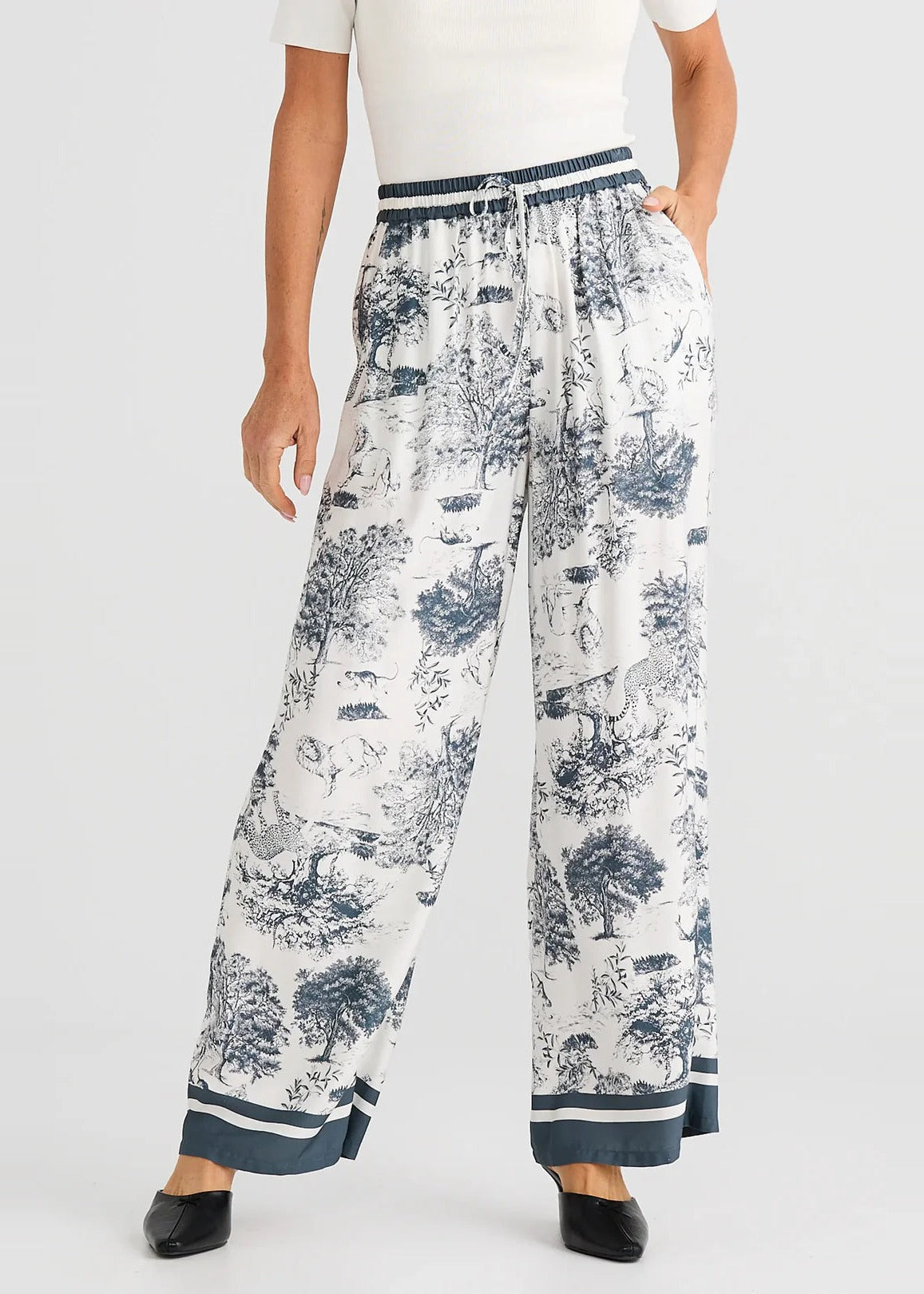 Glenda Pant - Slate Toile