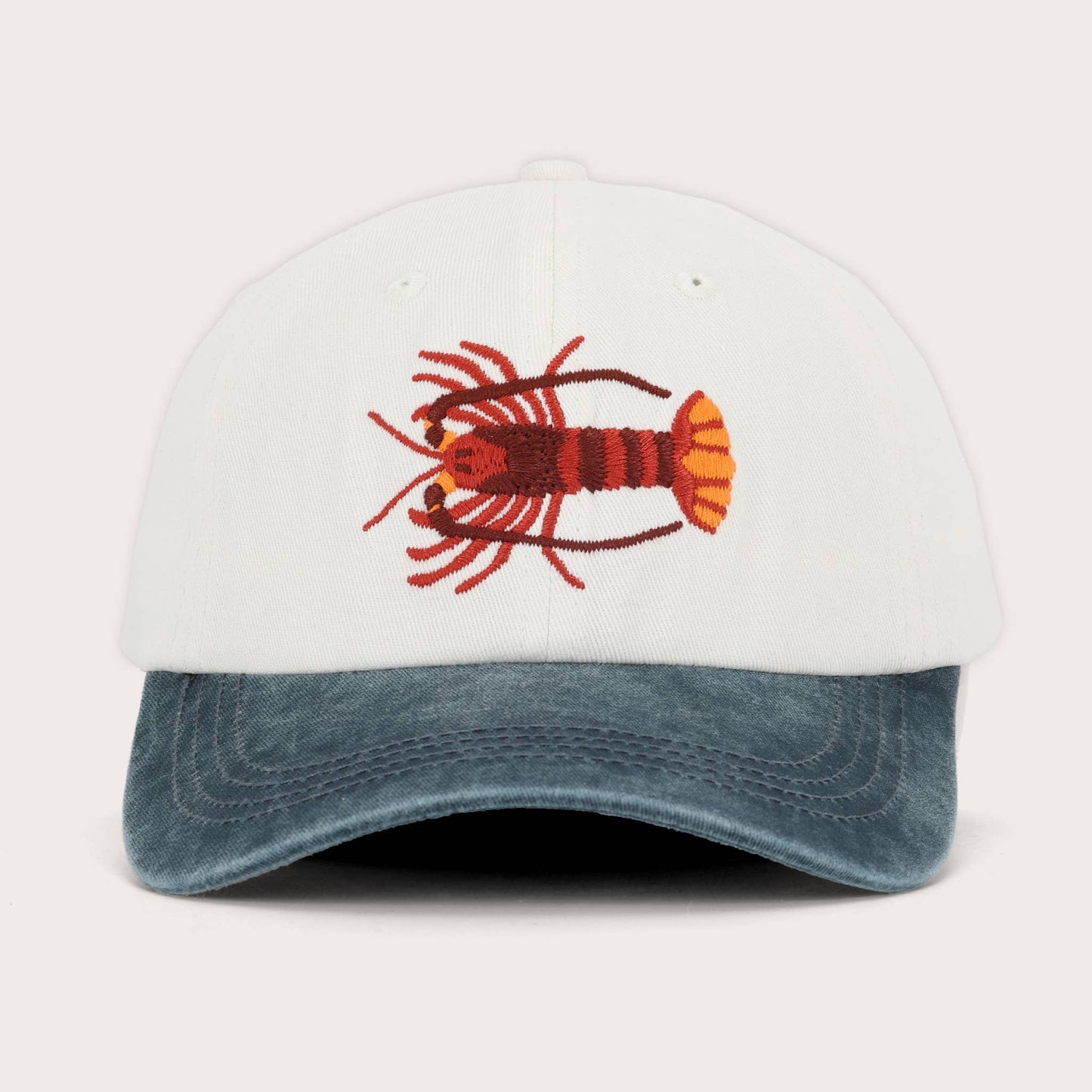 Pallion Point - Southern Rock Lobster Lid | White & Blue Cotton Dad Cap