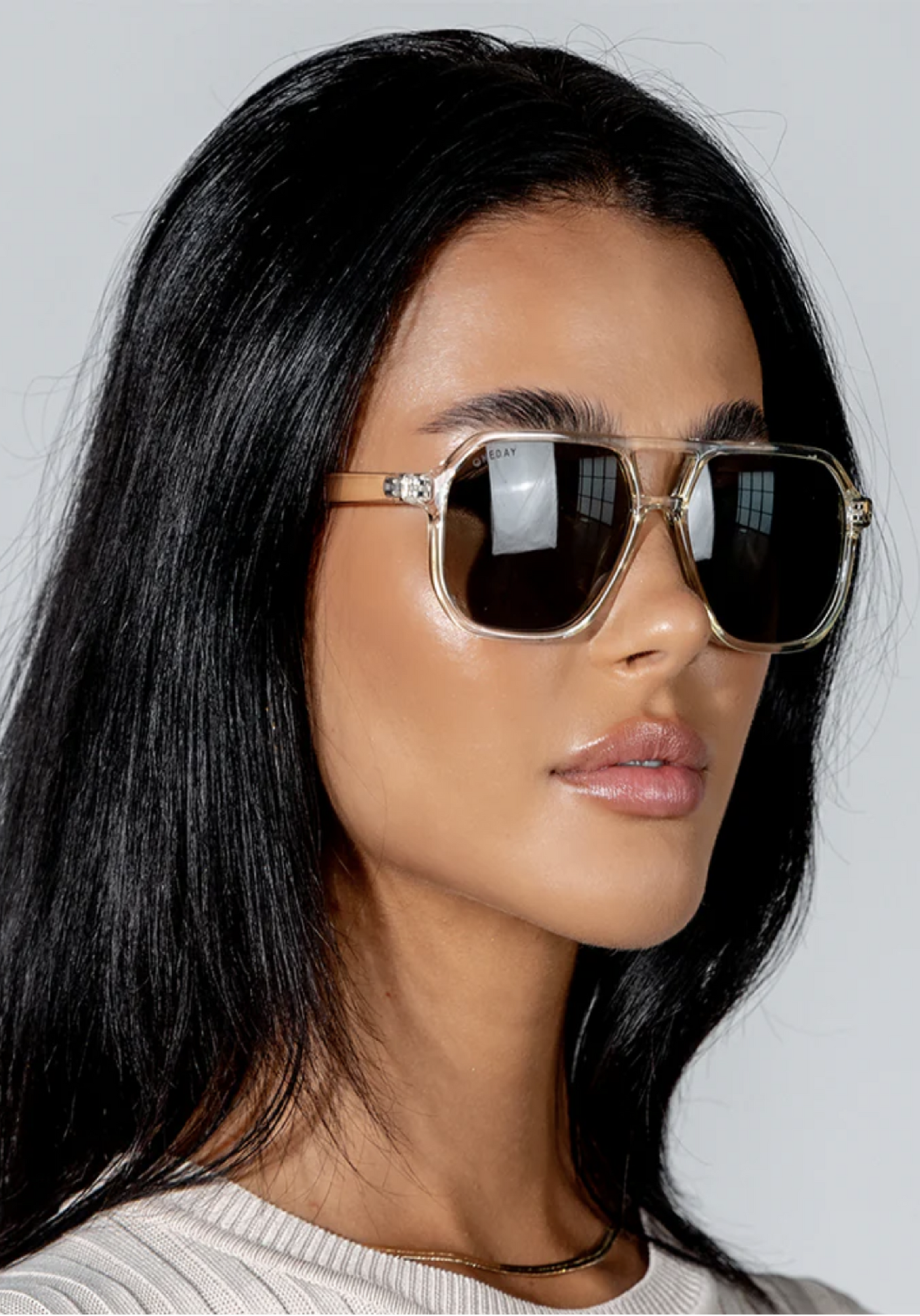 Delilah Sunglasses - Champagne Green