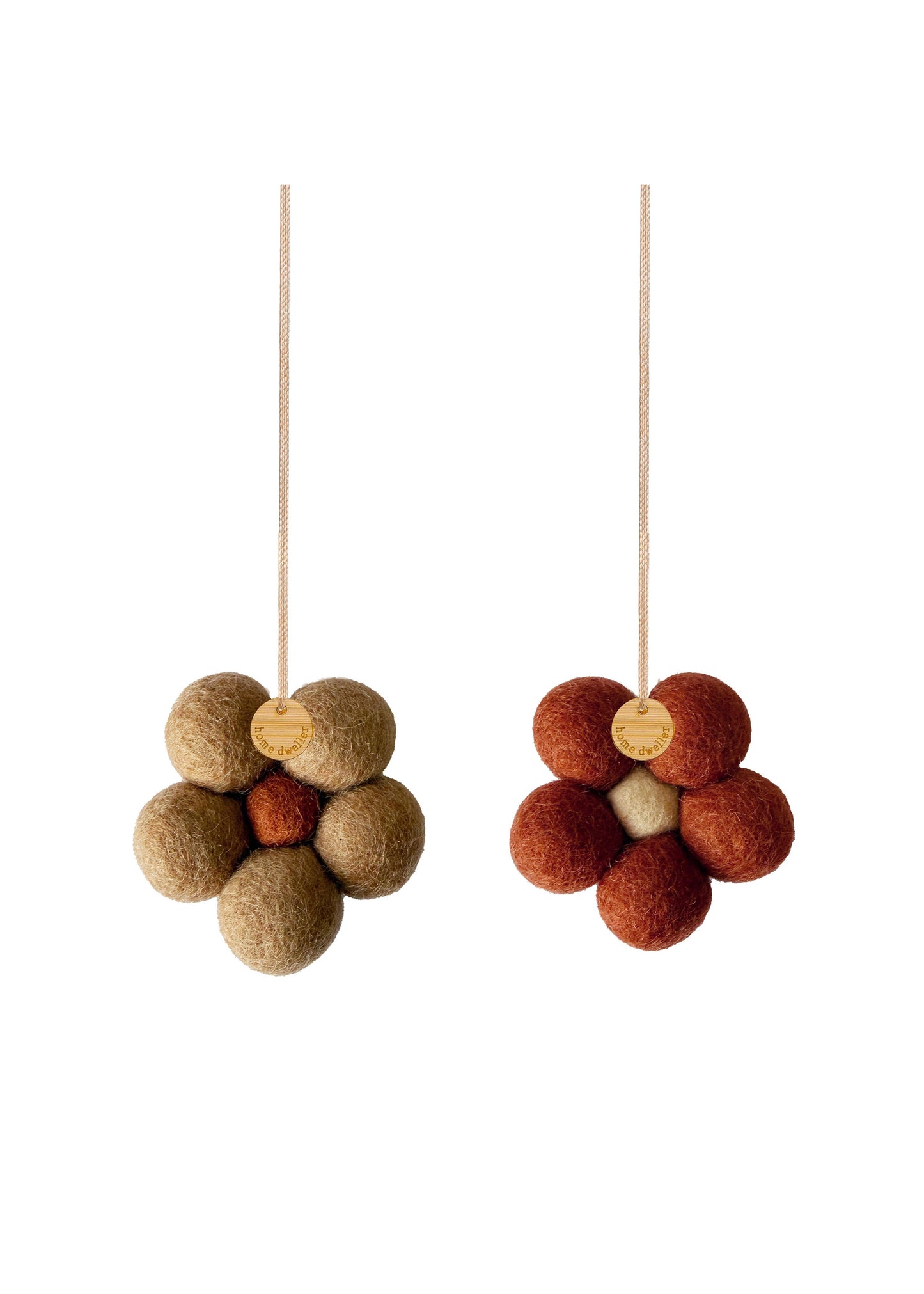 Home Dweller - Felt Flower Fresheners - Creamy Caramel