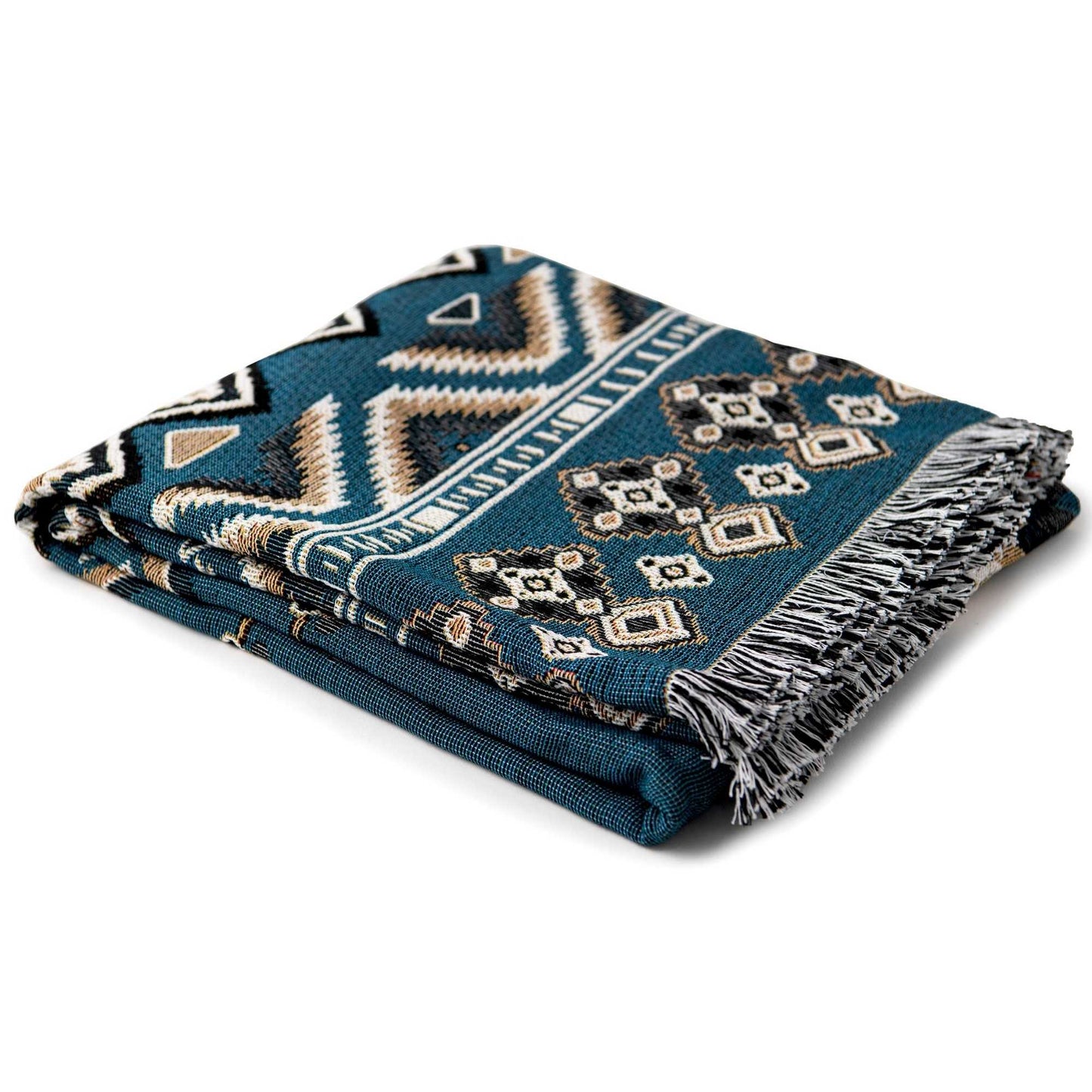 HENDEER - 'Let It Be' Woven Picnic Rug/Throw: Regular 130x160cm