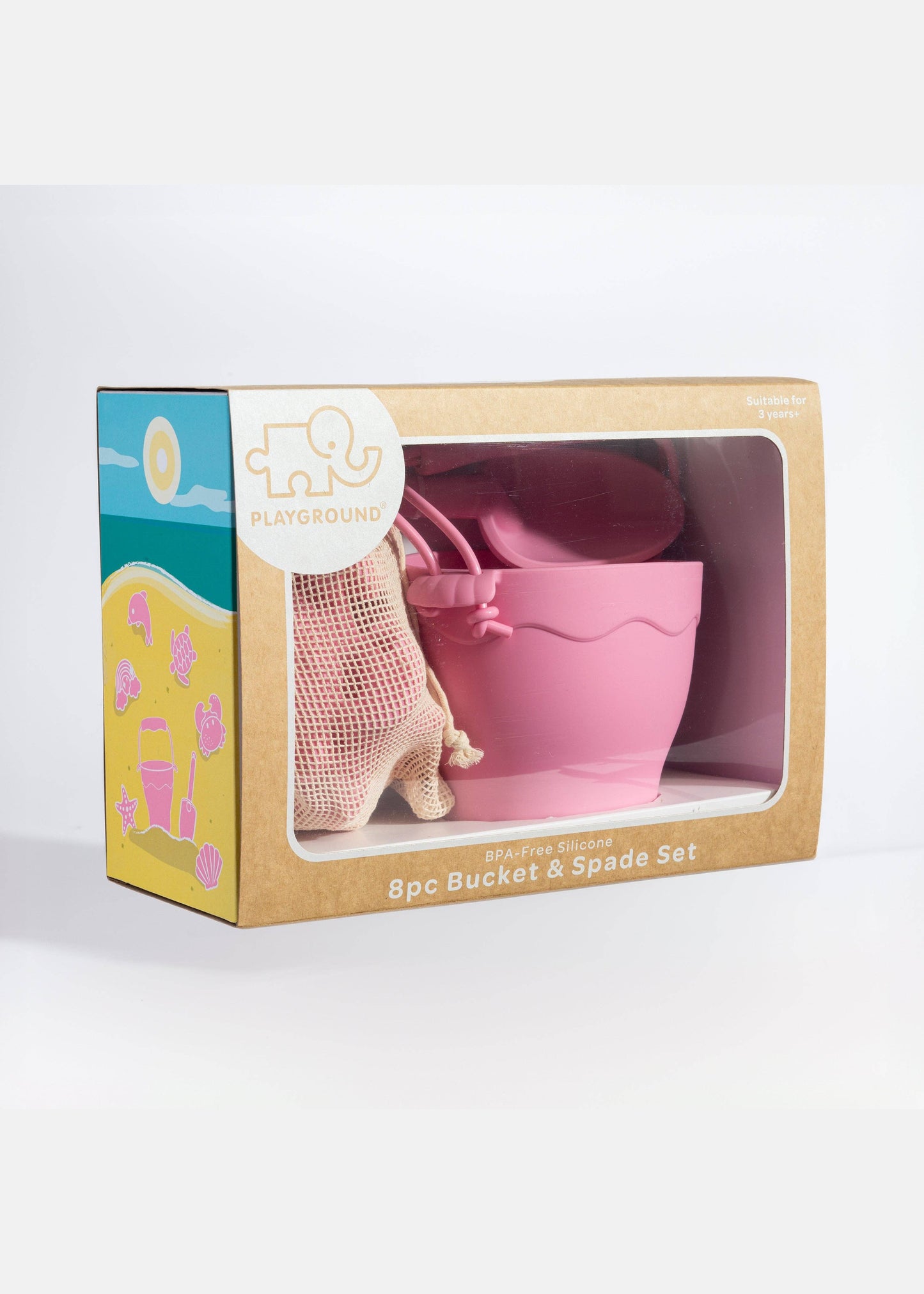 8pc Silicone Bucket Set - Light Pink