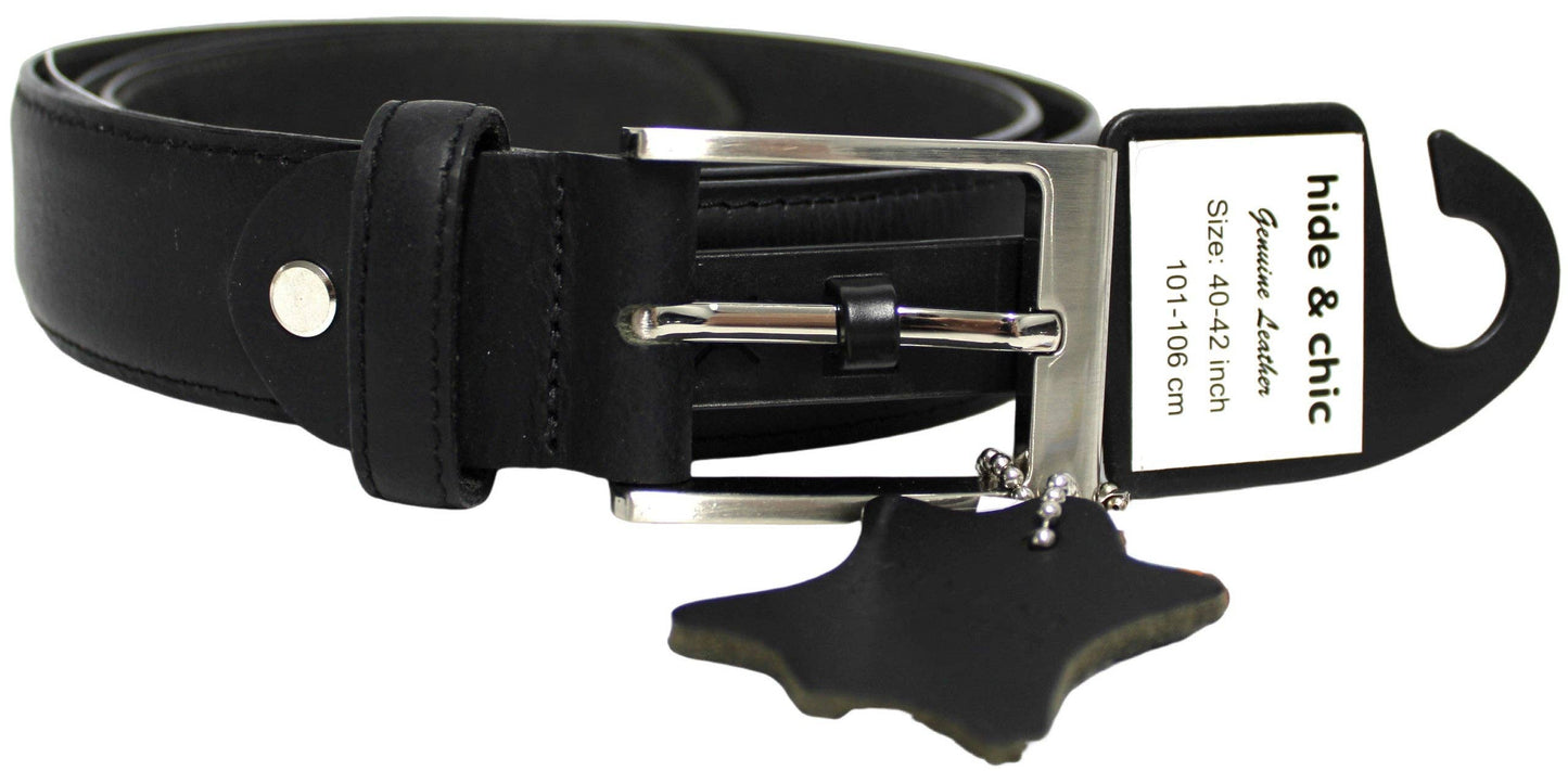 Genuine Leather Quality Men’s Belt Matte Finish - Black / 36 inch