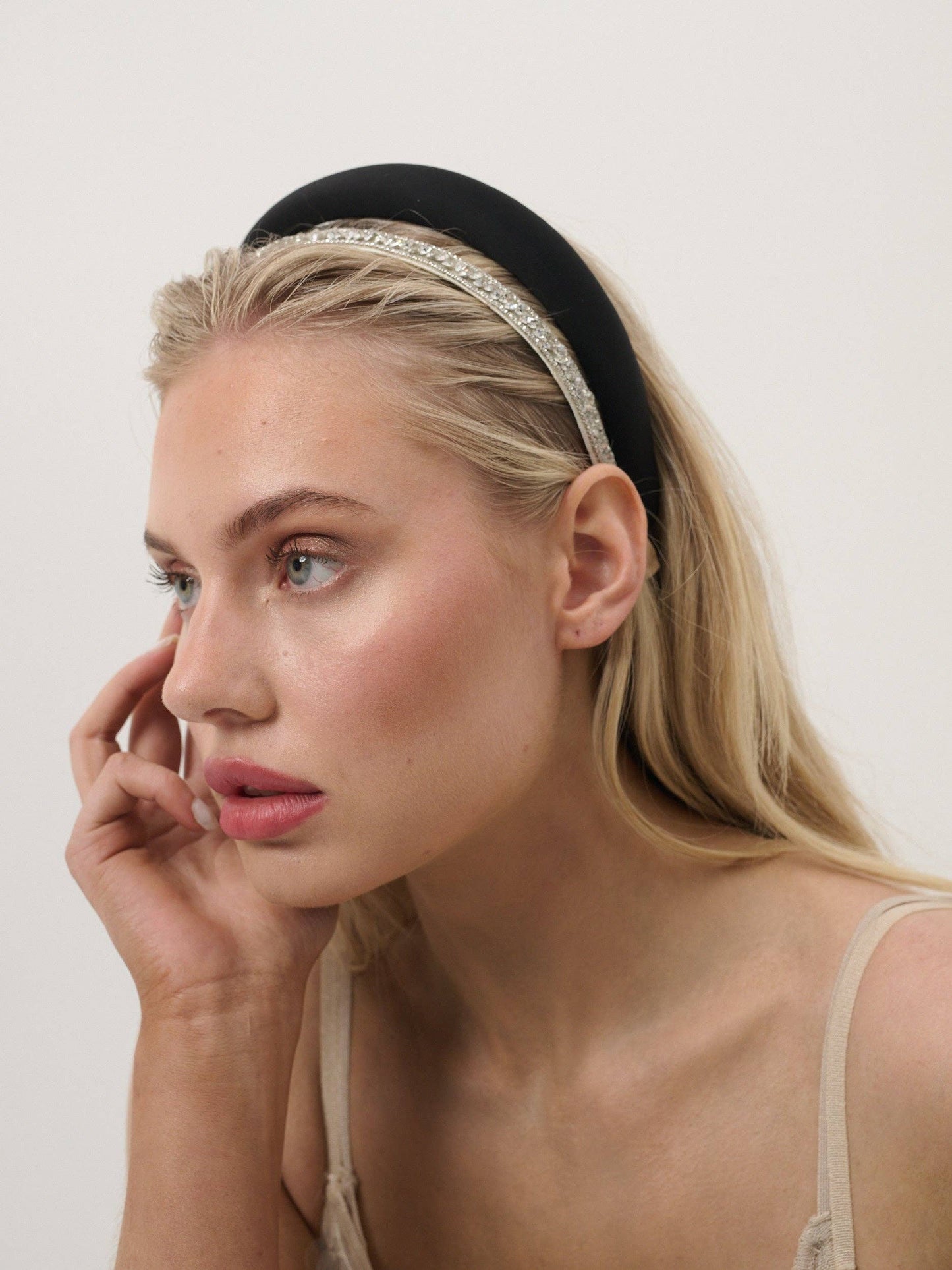 Angels Whisper Accessories - Olivia Silver Crystal Statement Headband