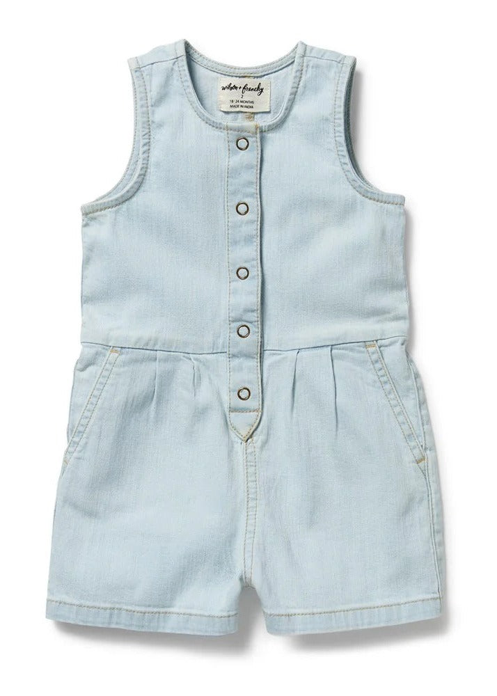 Organic Denim Jumpsuit - Denim