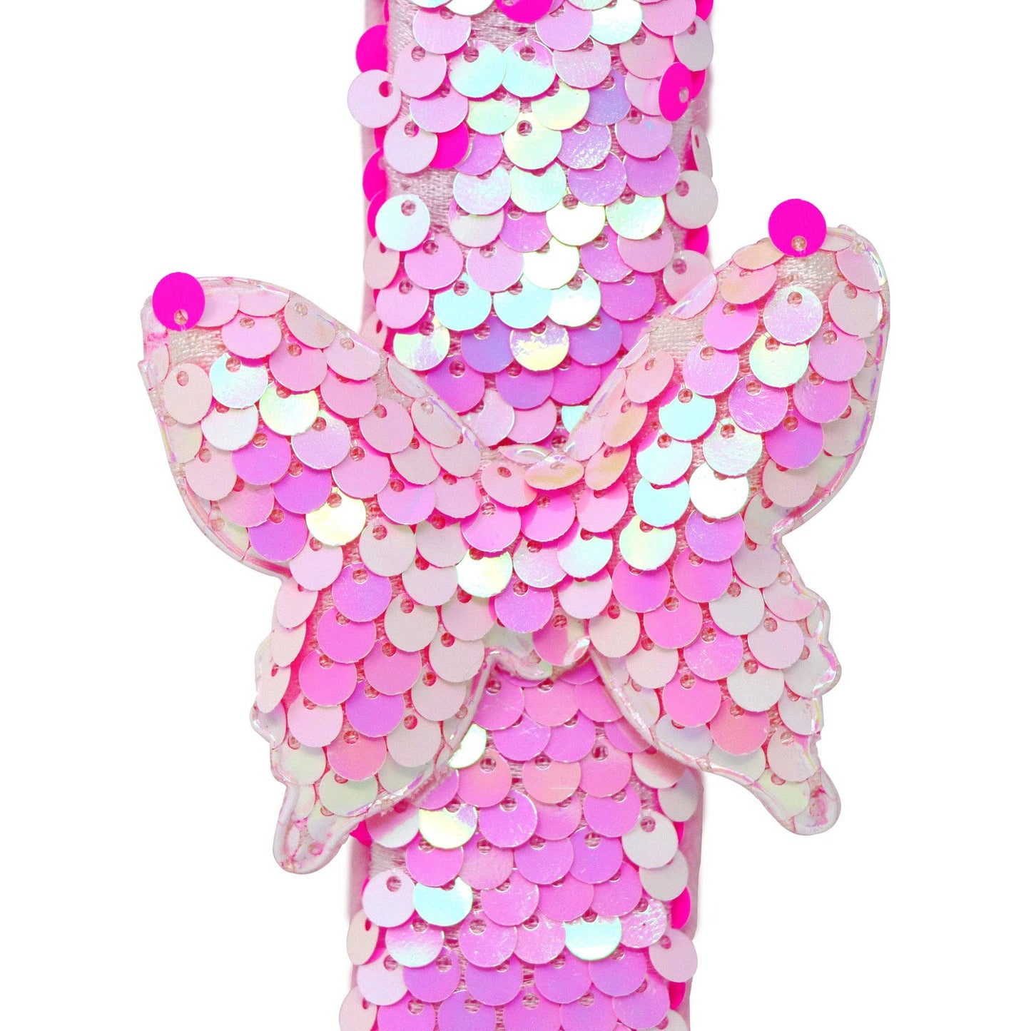 Pink Poppy - Butterfly Sequin Slap Bracelet - (Pack Size: 3)