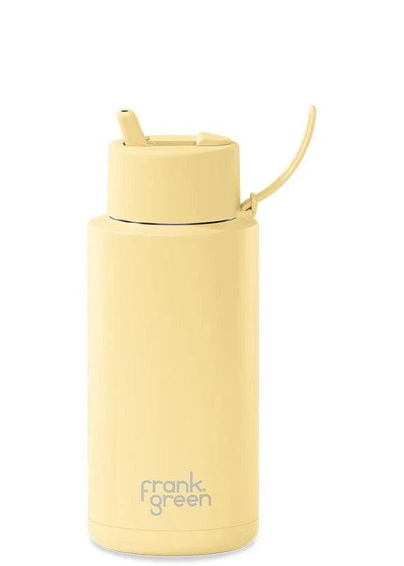 Stainless Steel Ceramic Reusable Bottle Buttermilk with Flip Straw Lid