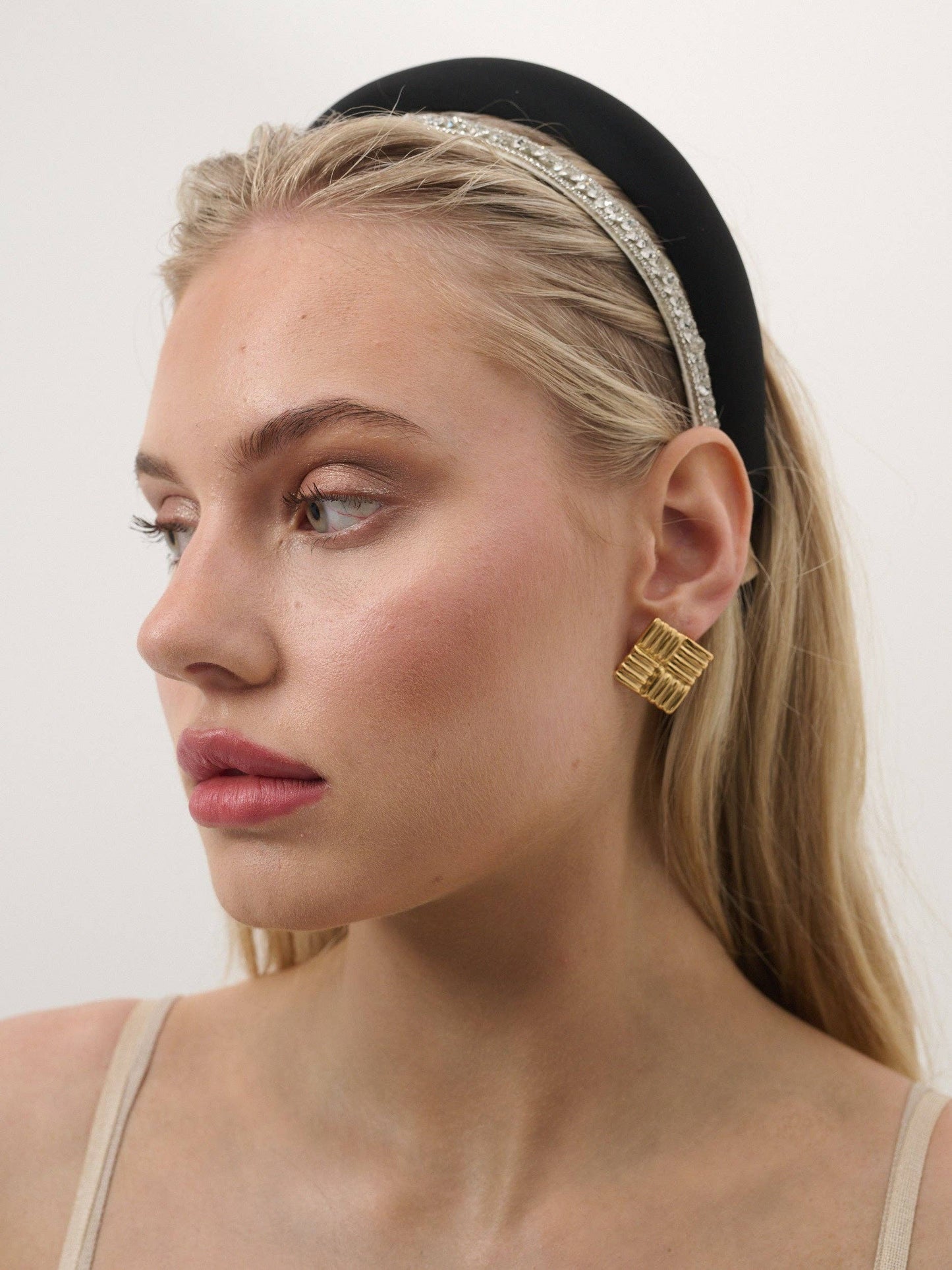 Angels Whisper Accessories - Olivia Silver Crystal Statement Headband