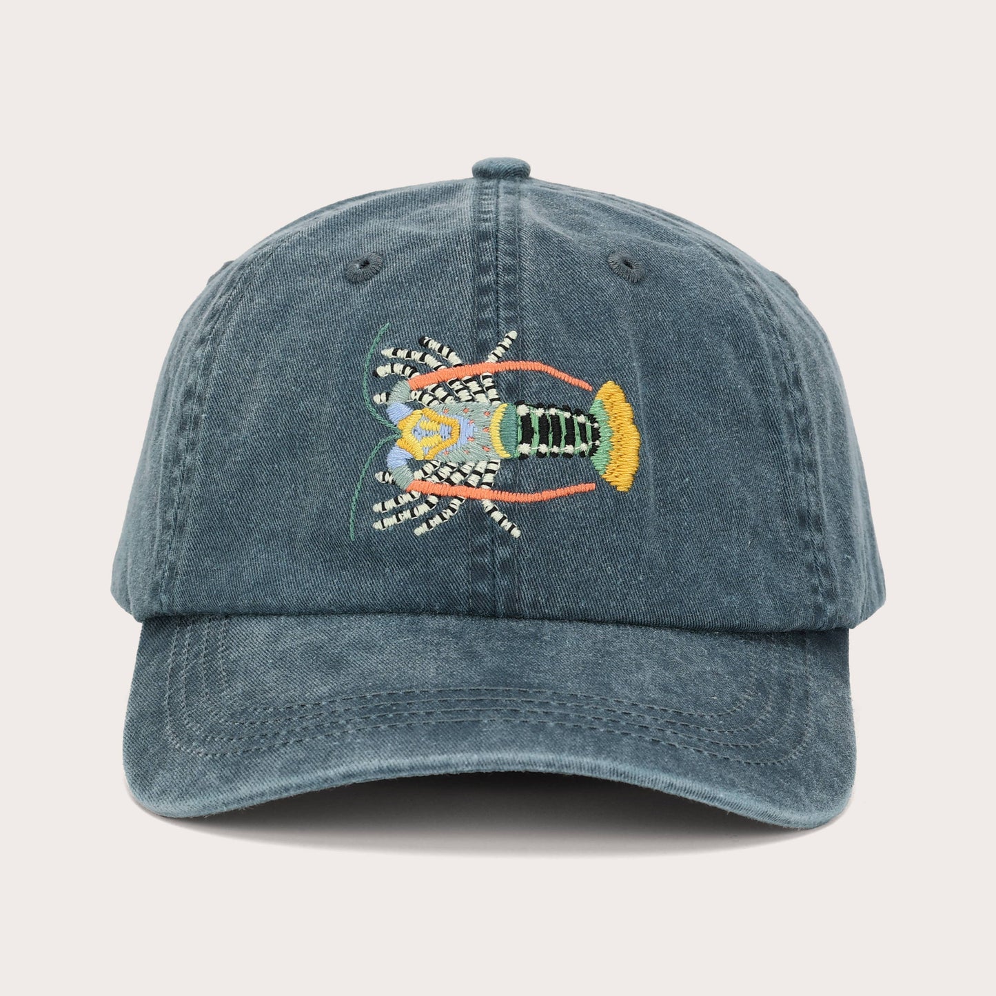 Pallion Point - Tropical Rock Lobster Fish Lid | Cotton Dad Cap in Stone