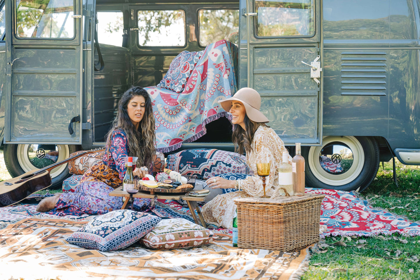 HENDEER - 'You'll Be Mine' Woven Picnic Rug/Throw: Large 170x200cm