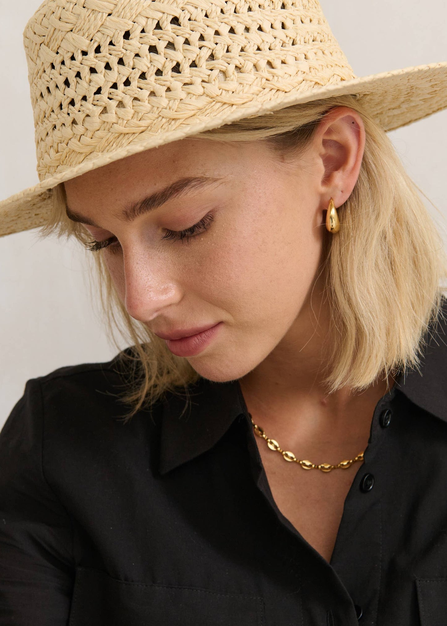 Angels Whisper Accessories - Joyce Straw Hat in Beige