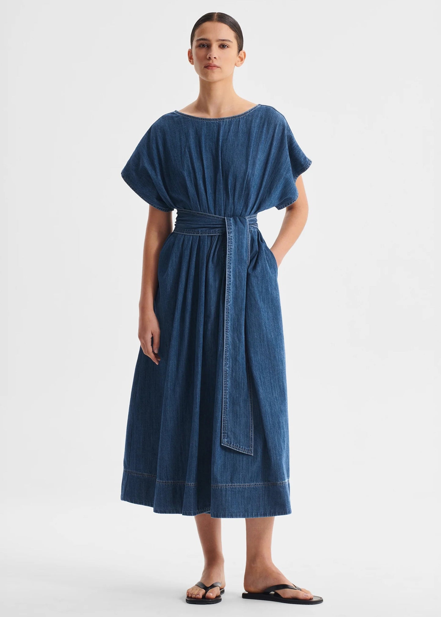 Tatum Denim Dress - Blue