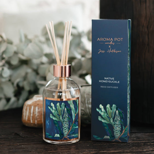 Aroma Pot - Australian artist reed diffuser | Native Honeysuckle | 200ml