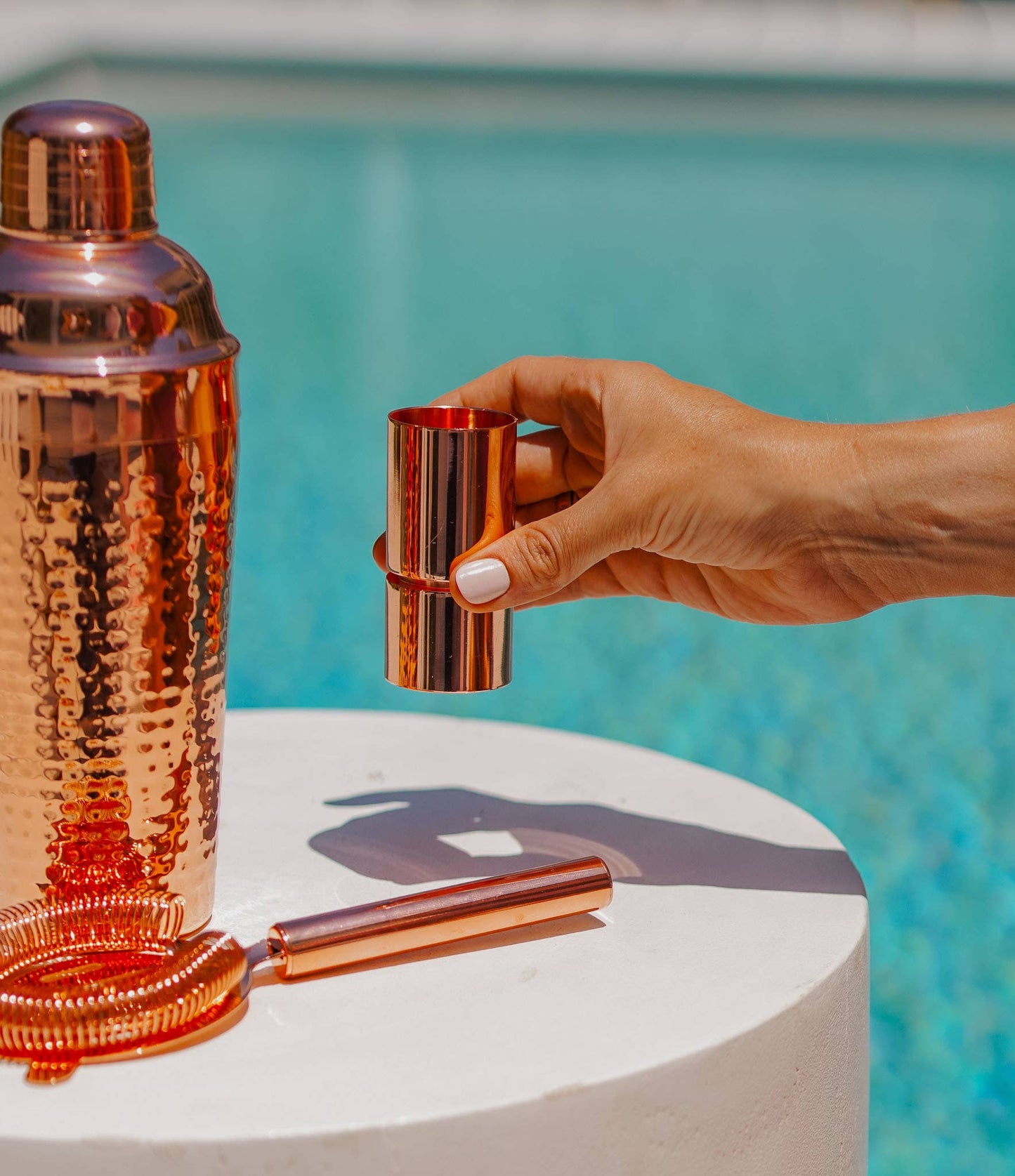 CLINQ - Hammered Copper Cocktail Shaker