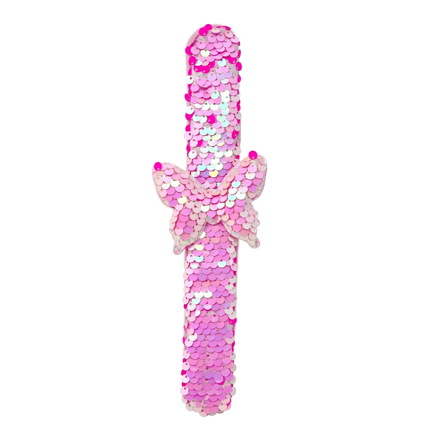 Pink Poppy - Butterfly Sequin Slap Bracelet - (Pack Size: 3)