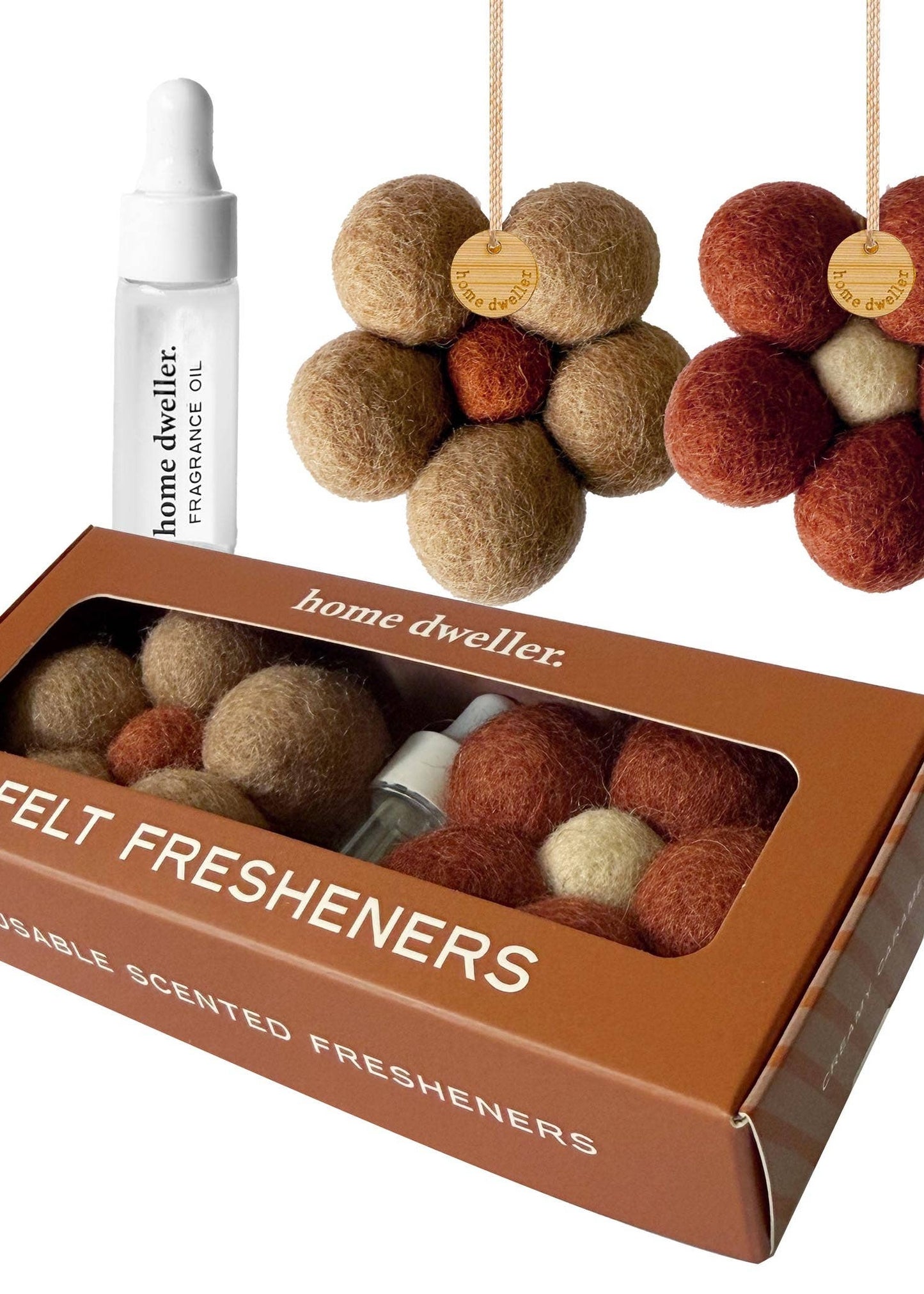 Home Dweller - Felt Flower Fresheners - Creamy Caramel