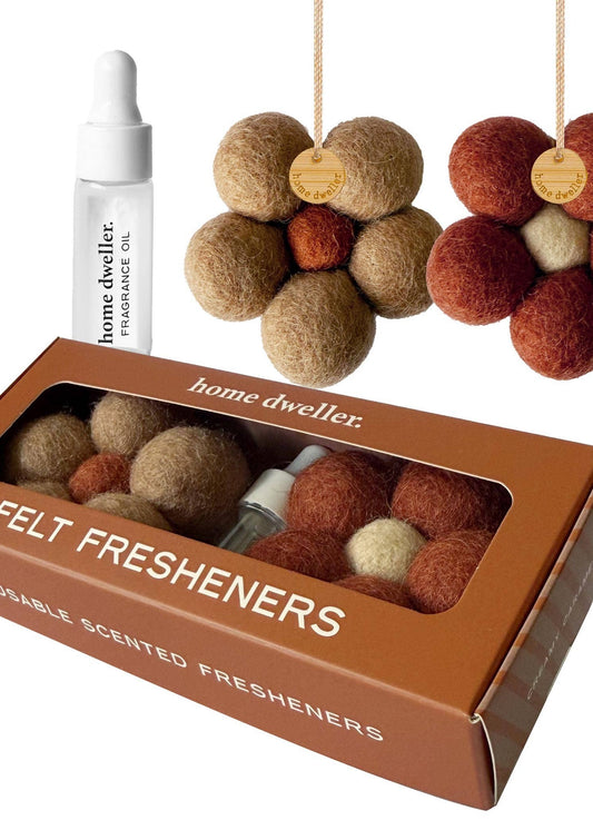 Home Dweller - Felt Flower Fresheners - Creamy Caramel