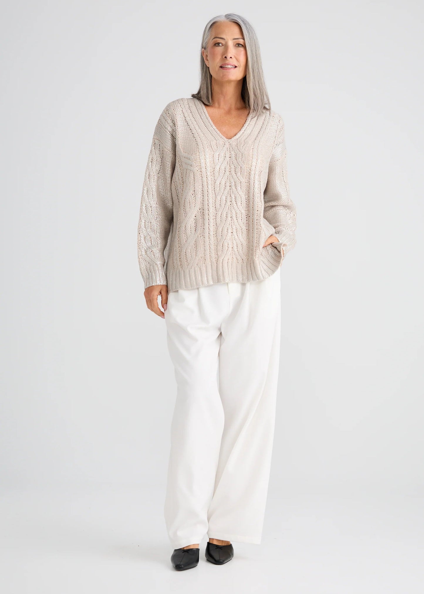 Satellite Knit - Sand Metallic