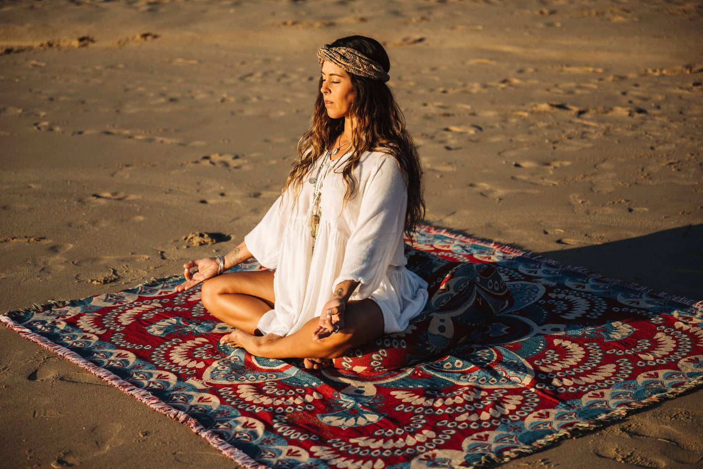 HENDEER - 'You'll Be Mine' Woven Picnic Rug/Throw: Large 170x200cm