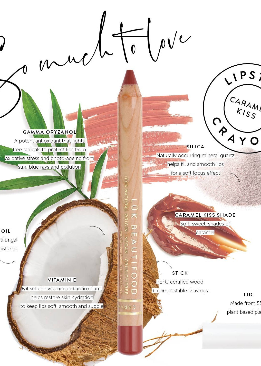 Luk Beautifood - Eco-luxe Lipstick Crayon in Caramel Kiss
