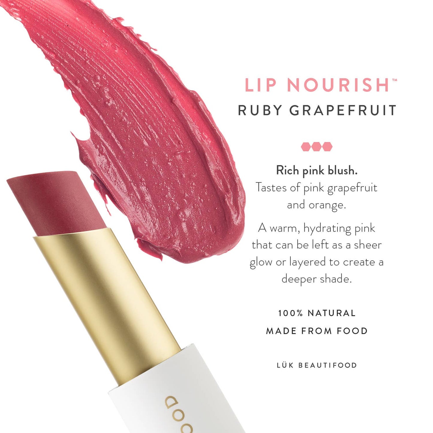 Lip Nourish Lipstick - Ruby Grapefruit