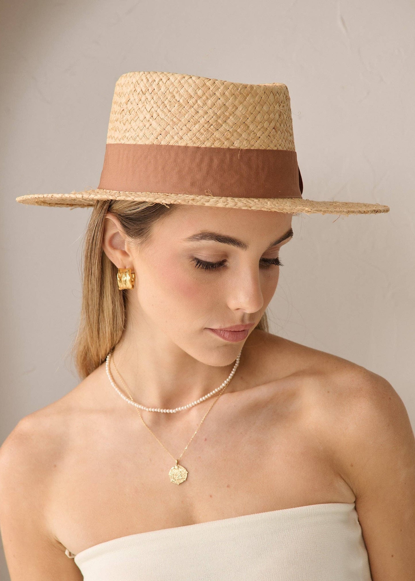 Angels Whisper Accessories - Island Ribbon Straw Boater Hat