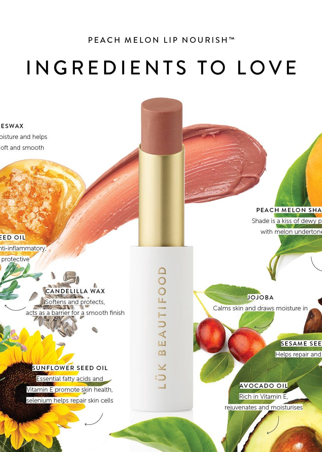 Lip Nourish Lipstick - Peach Melon