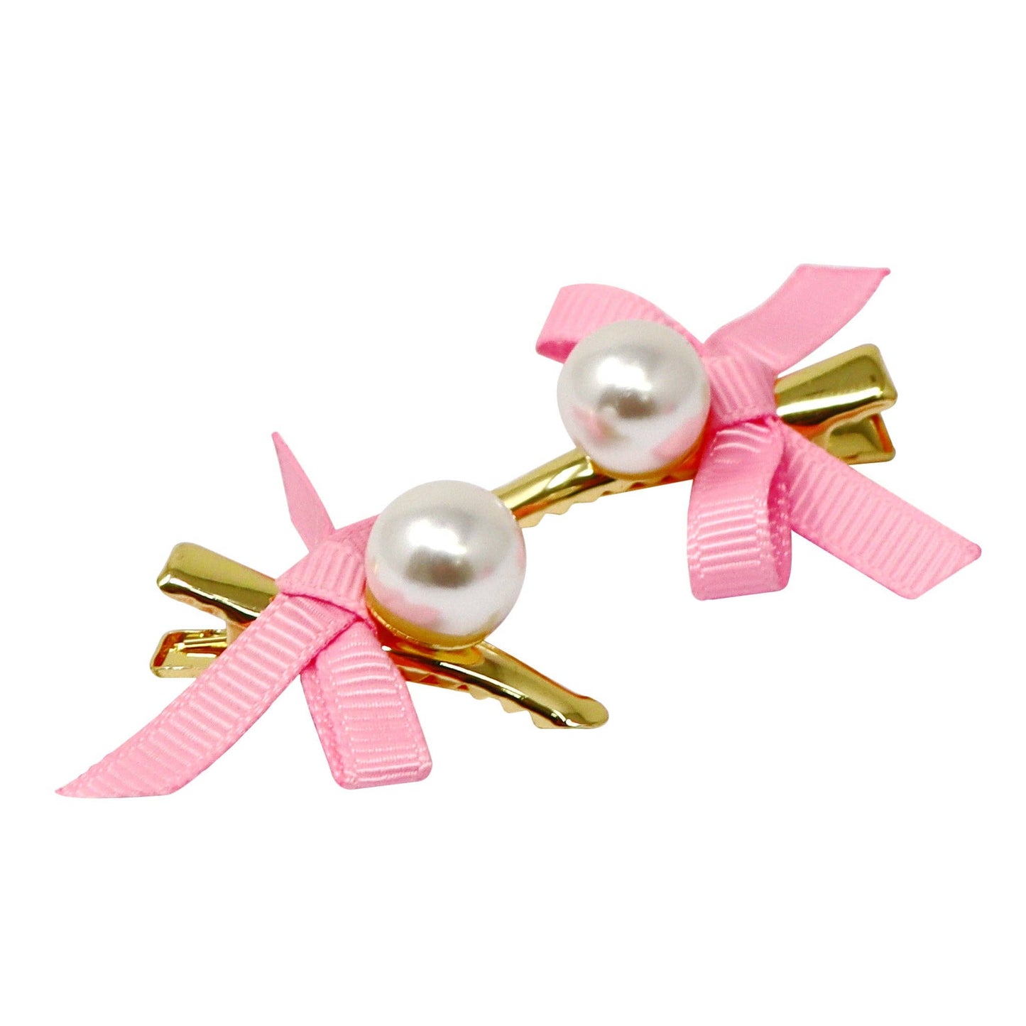 Pink Poppy - Pearl Hair Clips - (Pack Size: 6)