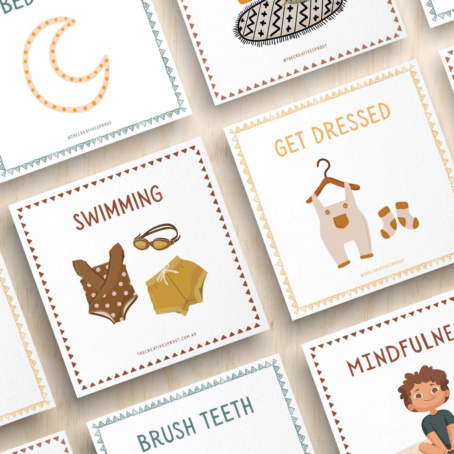 The Creative Sprout - 72 Daily Routine Cards