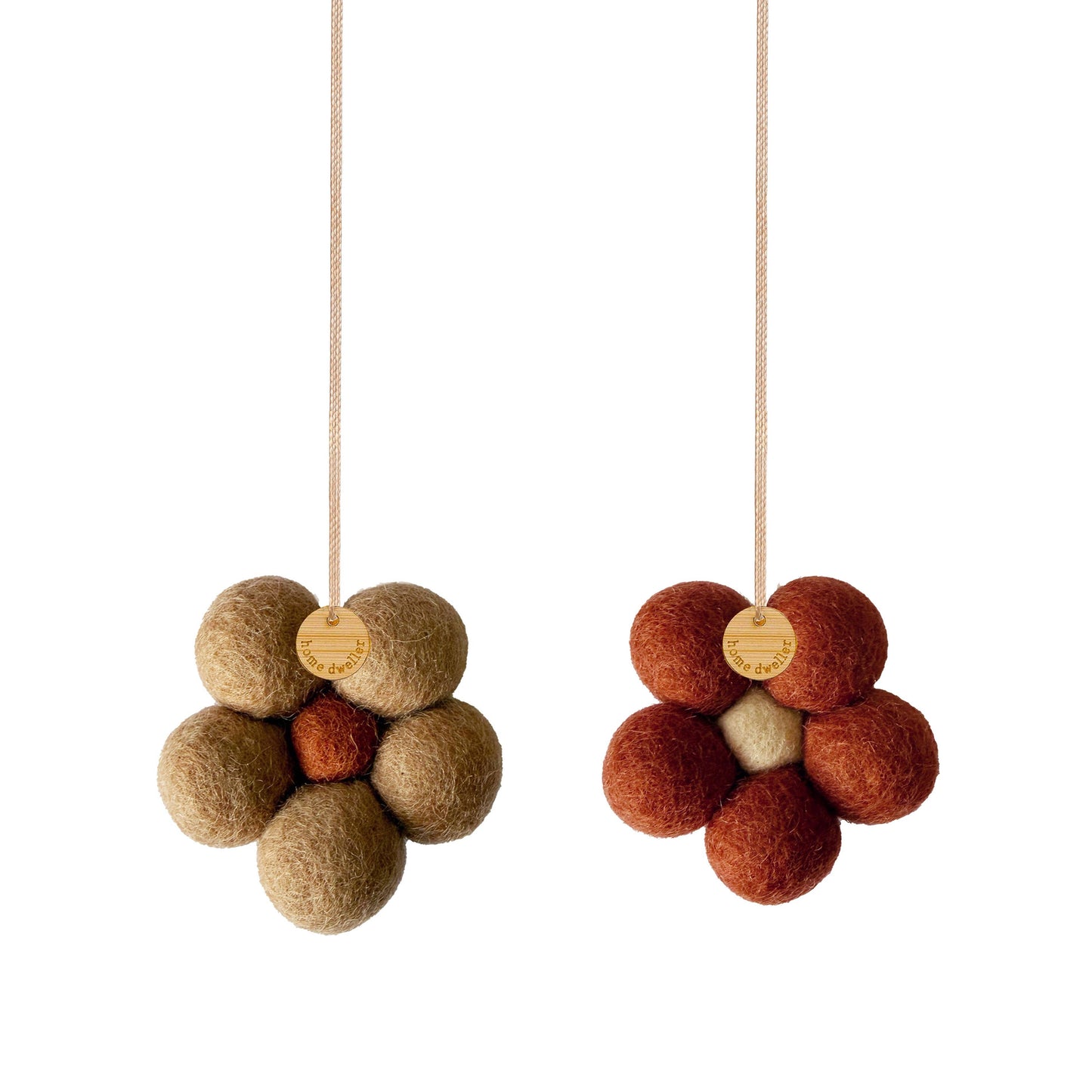 Home Dweller - Felt Flower Fresheners - Creamy Caramel