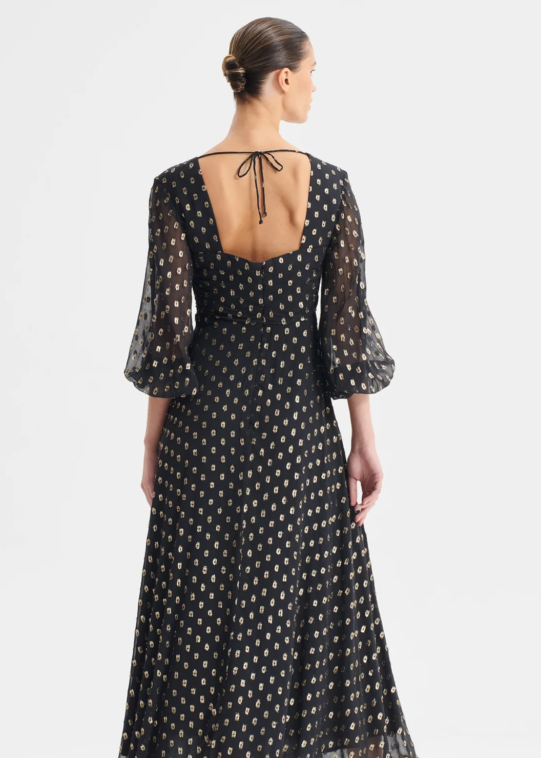 Cecile Midi Dress - Black