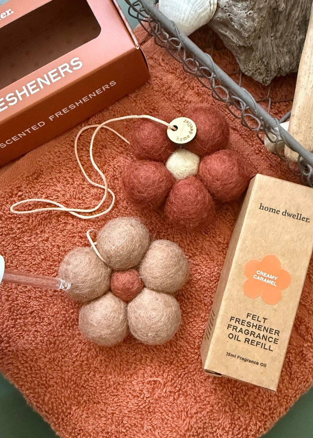 Home Dweller - Felt Flower Fresheners - Creamy Caramel